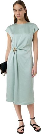 Gerard Darel Rialya Buckle Detail Midi Dress in Water Green at Nordstrom, Size 10