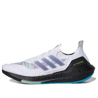 adidas UltraBoost 21 White Screaming Green GZ3194