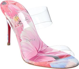 Christian Louboutin Just Nothing 85 Vinyl & Canvas Sandal