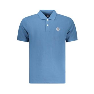 North Sails Tops, Heren, Blauw, M, Katoen, Polo Shirt met korte mouwen