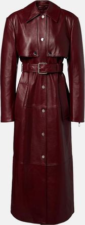 Sportmax Paste leather trench coat