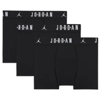 Nike Jordan Big Kids Cotton Core Boxer Briefs (3-Pack) in Black | 9J0633-023