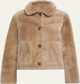 Yves Salomon Short Lamb Shearling Jacket