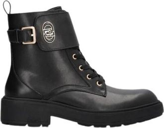 Liu Jo Lace-up Boots - Dames - Veterlaarzen - Zwart - 37 EU - Leer - Schoenen