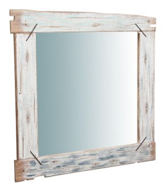 Biscottini International Biscottini - Espejo De Pared De Madera Maciza L90xpr3,5xh 120 Cm