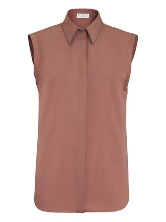 Brunello Cucinelli sleeveless shirt - Orange