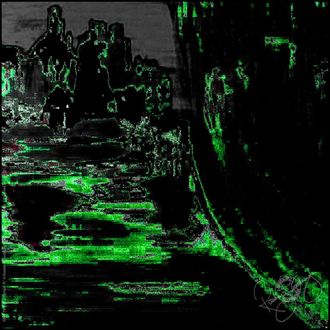 Rosemary Goodenough River Through a Curtain VI Silk Scarf