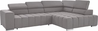 Exxpo Sofa Fashion Ecksofa »Elias, aktuelle Kreuzsteppung im Sitz, bequem, L-Form« mit Kopf- bzw. Rückenverstellung, wahlweise mit Bettfunktion