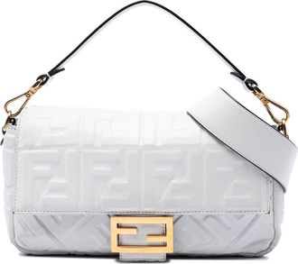 Fendi Pre-owned Fendi Zucca Embossed Leather Baguette Satchel Ladies WYGLN6E0OT4TPHQ7