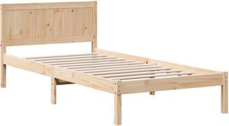 vidaXL Bed Frame Brown 90 x 190 cm Solid Pine wood vidaXL