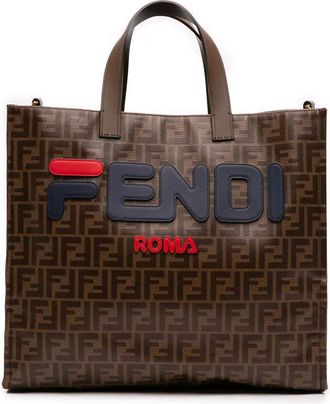 Fendi Pre-owned Fendi FILA Glazed Fabric FF 1974 Mania Shopping Tote Unisex XOB4HF5PDQYXE9NT