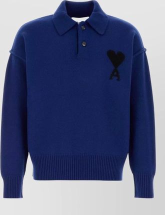 Ami wool polo shirt