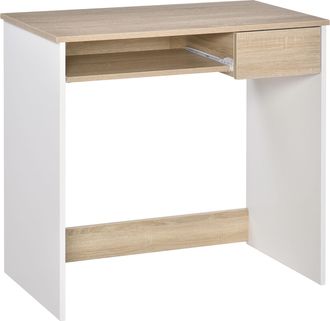 HOMCOM Homcom Scrivania Porta Pc In Legno Con Ripiano Tastiera Per Ufficio Camera