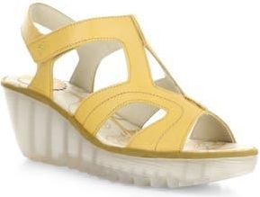 FLY London Yotu Platform Wedge Sandal in 003 Bumblebee Mousse at Nordstrom Rack, Size 10-10.5Us / 41Eu