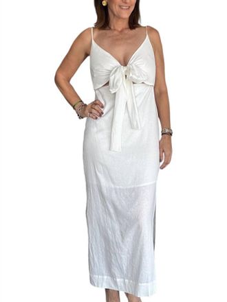 Dress To Twisted Bust Cropped Dress In White