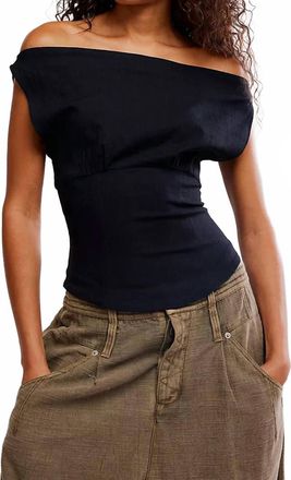 Free People Harper Top In Black