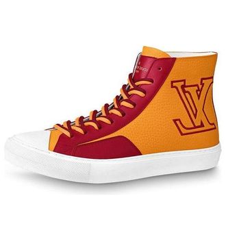 Louis Vuitton Tattoo Ankle Sneakers Orange Red 1A8XX5
