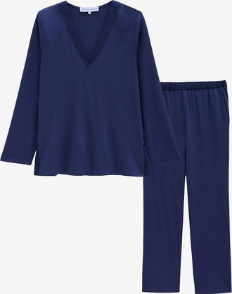 Laurence Tavernier Exklusiver V-Ausschnitt Pyjama aus Jersey