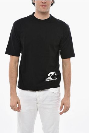 Dsquared2 Crew Neck Cotton T-Shirt with Printed Logo size Xs