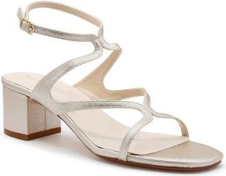 Touch Ups Cora Ankle Strap Sandal - Wide Width Available in Champagne at Nordstrom, Size 10.5