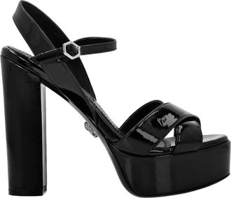 Philipp Plein Schoenen, Dames, Zwart, 36 EU, Leer, Iconic Plein Sandalen
