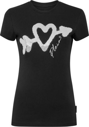 Philipp Plein Pure T-Shirt - Dames - T-shirts - Zwart - L - Katoen - Tops