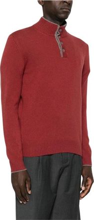 Gran Sasso Geribbelde coltrui - Heren - Truien - Rood - Maat: M
