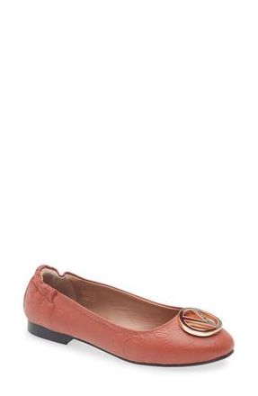 Mario Valentino Calliope VLOGO Ballet Flat in Rust at Nordstrom Rack, Size 6