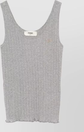 Fendi ribbed cotton tank top