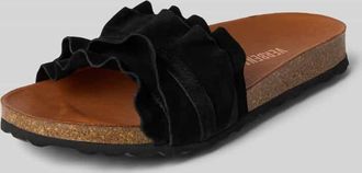 Verbenas Slipper aus echtem Leder Modell Rocio in Black, Gr&ouml;&szlig;e 41