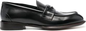 Alexander McQueen coin-embellished penny loafers - men - Rubber/Calf Leather/Calf Leather/Calf Leather - 40 - Black