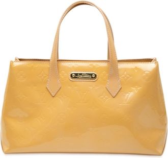 Louis Vuitton Beige Blanc Corail Patent Leather Handbag Tote Bag (Pre-Owned)