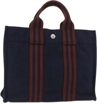 Herm&egrave;s Pre-owned Tote Bags, female, Blue, Size: ONE SIZE Pre-owned Vintage Tote Bag