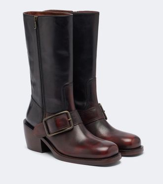 Dries Van Noten Leather biker boots