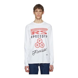 Pressure Long Sleeve Tops, male, White, Size: M Logo Motif T-Shirt