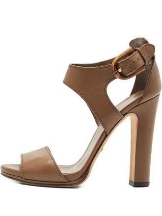 Gucci leather sandals - women - Calf Leather/Calf Leather/Calf Leather - 40 - Brown