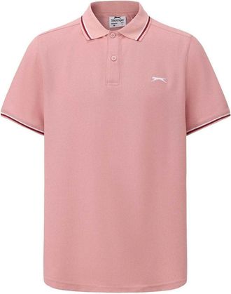 Slazenger Herenpoloshirt met contrasterende punten (Roze)