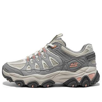 Skechers (WMNS) Skechers DLites Training Shoes Grey Beige Orange 180172-NTGY