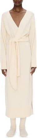 SIMKHAI Skyla Long Sleeve Cotton & Cashmere Sweater Dress in Ivory at Nordstrom Rack, Size Medium