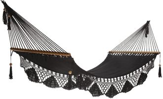 Hamac del sol Hamaca de madera nicarag&uuml;ense - negro - 100% algod&oacute;n - 100 x 360 cm