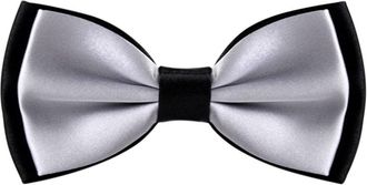 Alizeal Mens Adjustable Pre-tied Bow Tie for wedding, Sliver