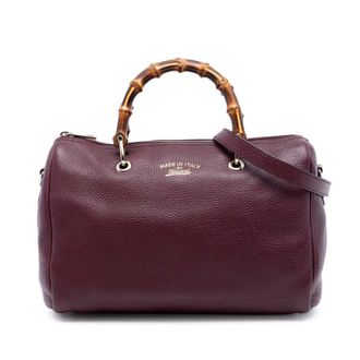Gucci Pre-owned Gucci Medium Calfskin Bamboo Shopper Boston Bag Ladies LSYL6Z6WSZM2ZPG1