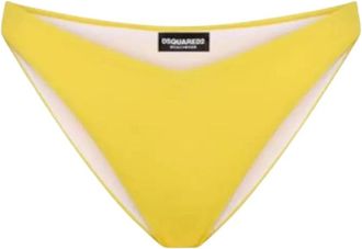 Dsquared2 Bikini Broekje Met Logo - Dames - Bikinis - Geel - S - Badmode