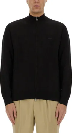 HUGO BOSS Shirt With Zip.-Uomo