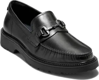 Cole Haan Broome Grand Lug Sole Bit Loafer in Black/black at Nordstrom, Size 11.5