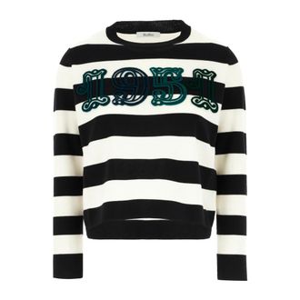 Max Mara Viterbo 007 Ronde hals Truien - Dames - Ronde hals truien - Zwart - L - Wol - Truien & Vesten