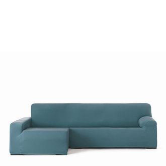 Eysa Funda de sof&aacute; chaise longue biel&aacute;stica izquierda verde 250 - 310 cm