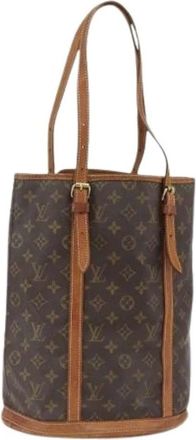 Louis Vuitton Pre-owned Bucket Bags, female, Brown, Size: ONE SIZE Pre-owned Canvas Bucket Bag