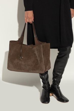 Tod's Suede Shopper Bag, Womens, Brown