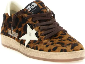 Golden Goose Leopard Print Pony Hair Sneaker - Brown
